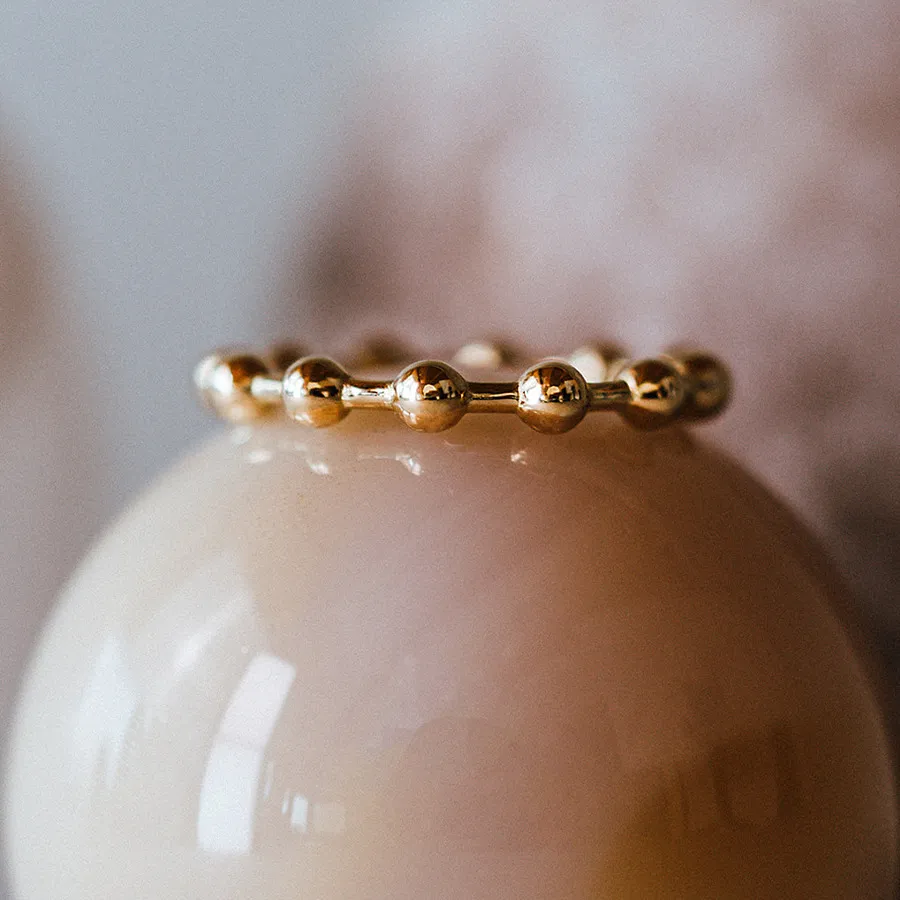 Bague perle sphère or Maren Jewellery