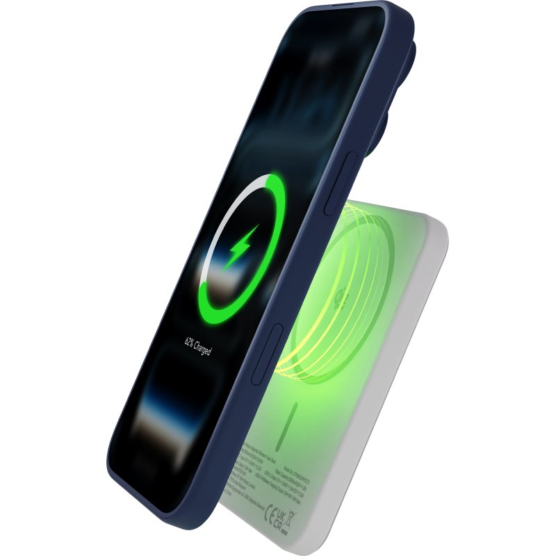 dbramante1928 CP05ACWH7273 banque d'alimentation électrique 5000 mAh Recharge sans fil Aluminium
