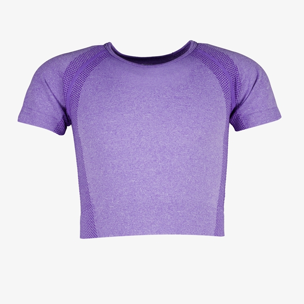 Osaga cropped meisjes sport T-shirt paars