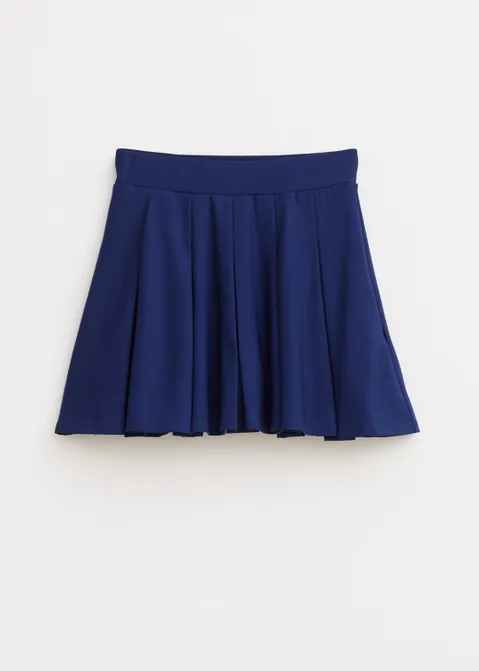 Skort met plooien blauw (BLW.D)