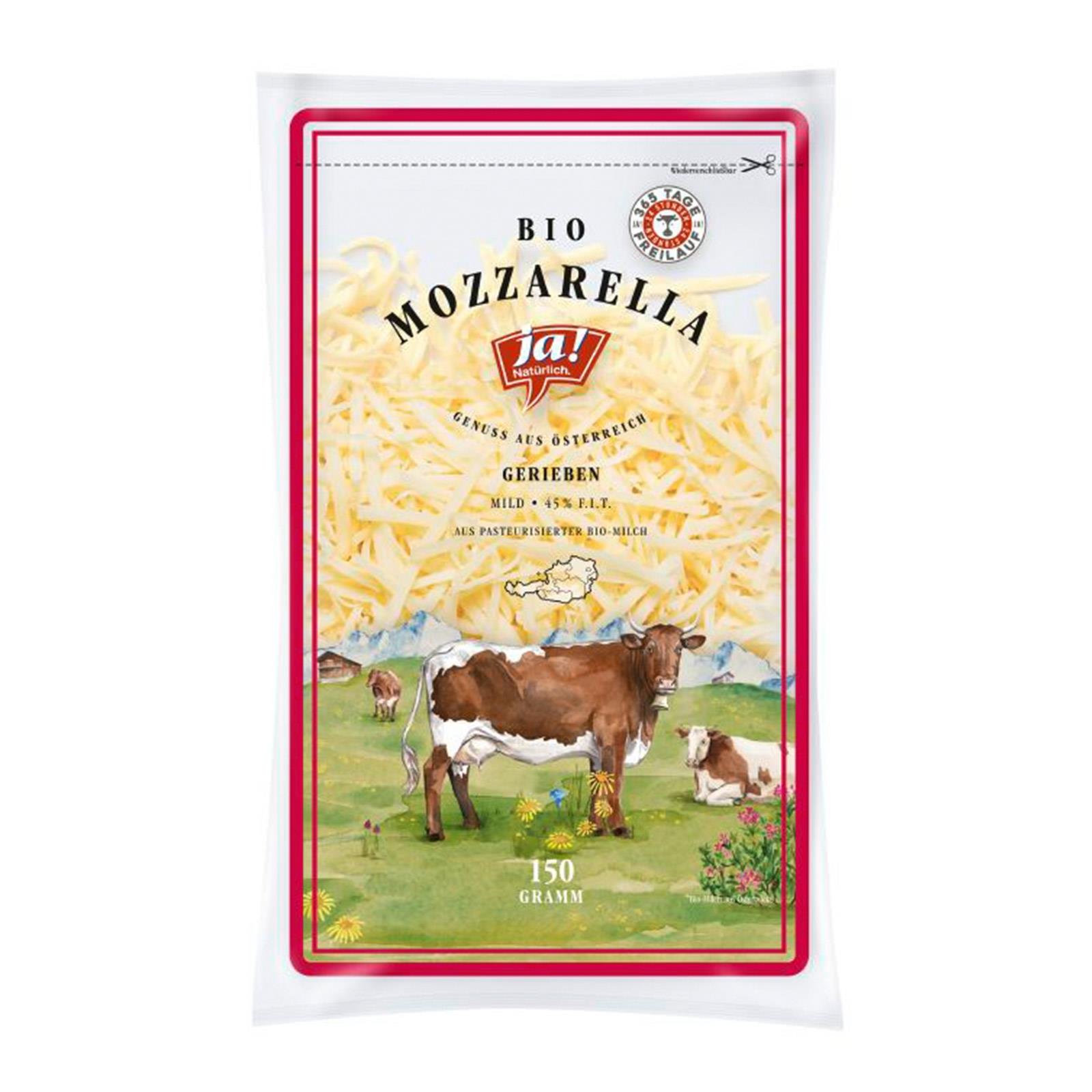 Ja! Natürlich Mozzarella gerieben