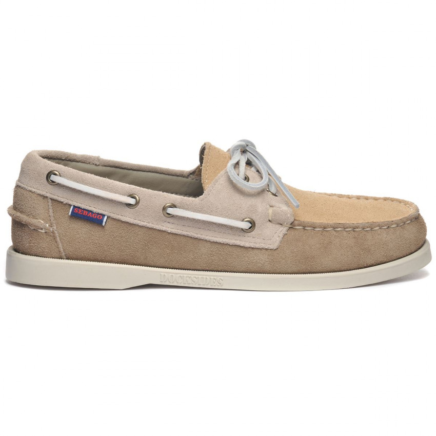 DOCKSIDES PORTLAND JIB Beige-Taupe-Camel-Chaussures bateau pour homme en suede beige Taupe Portland