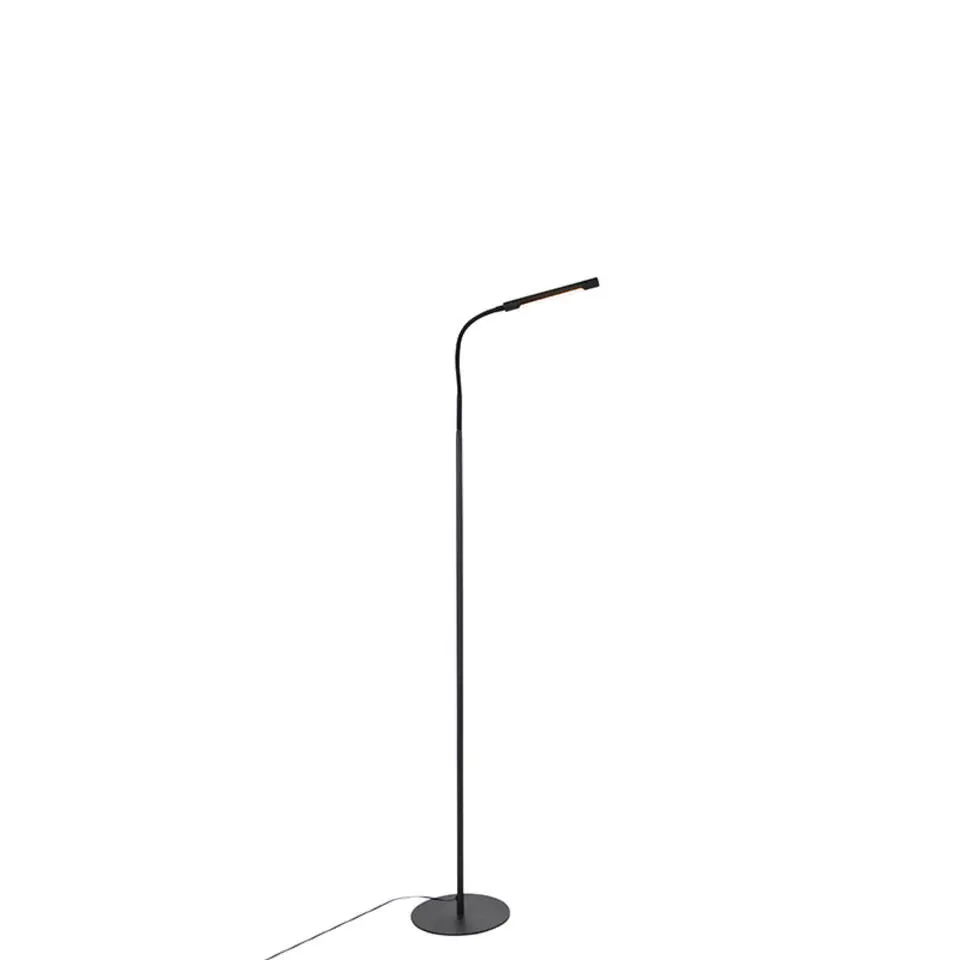 Qazqa vloerlampen palka zwart geïntegreerde led