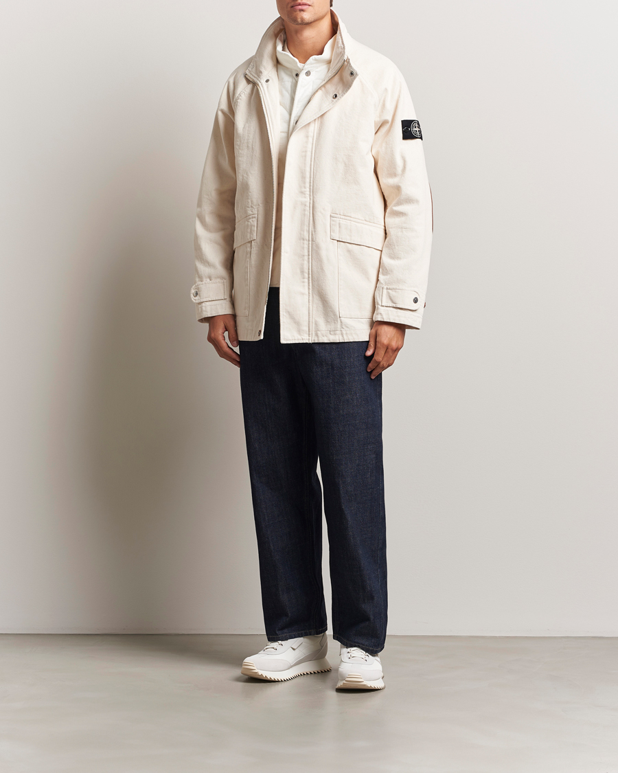 Stone Island RAW Cotton Gabardine Jacket Ivory