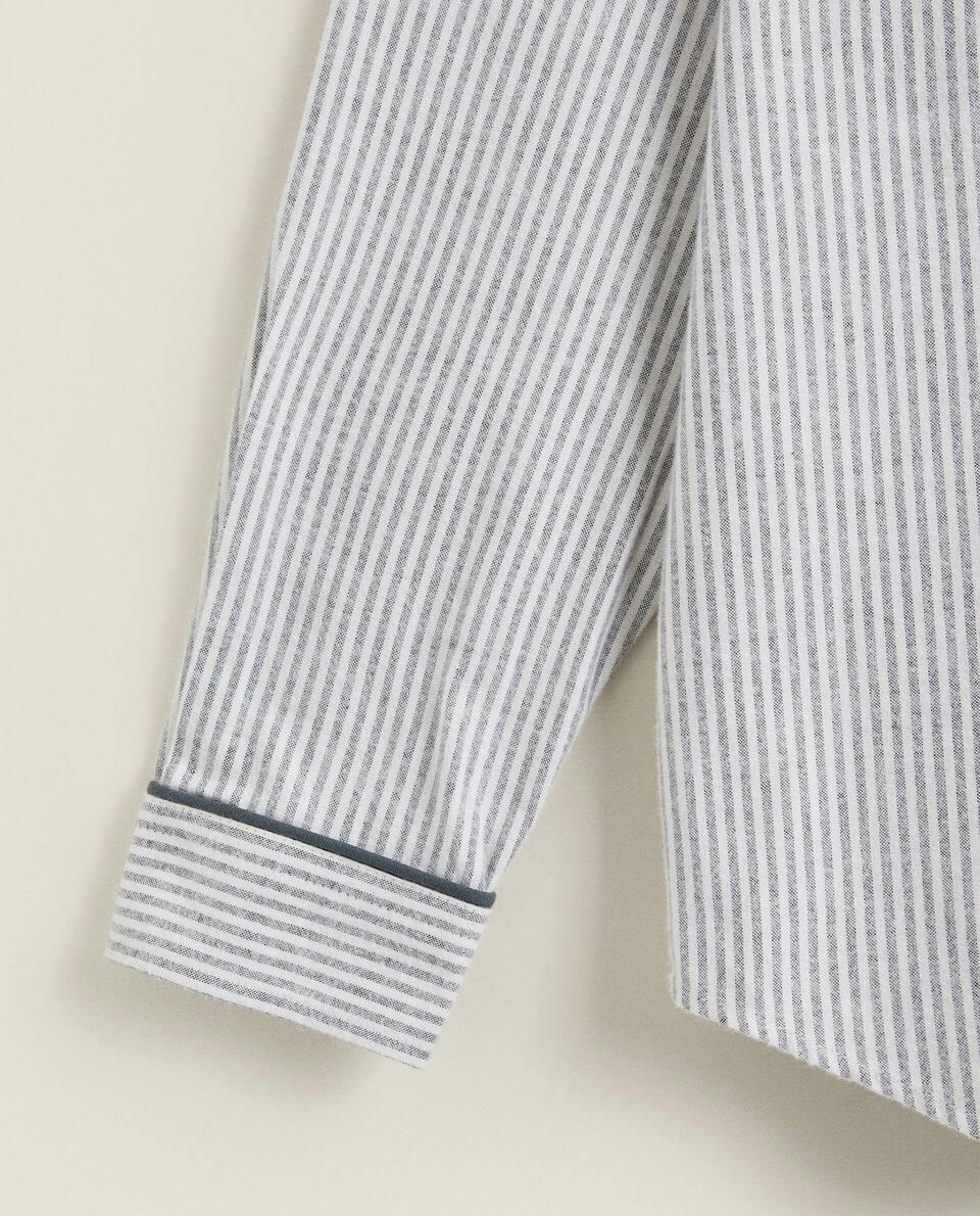 BLUSA DE PIJAMA DE FLANELA LISTRADA