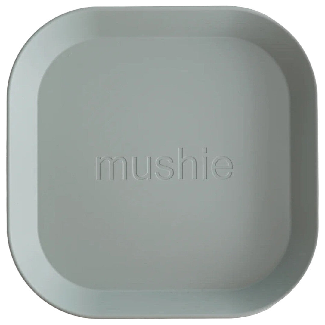 Mushie kinderborden vierkant - groen (2st)