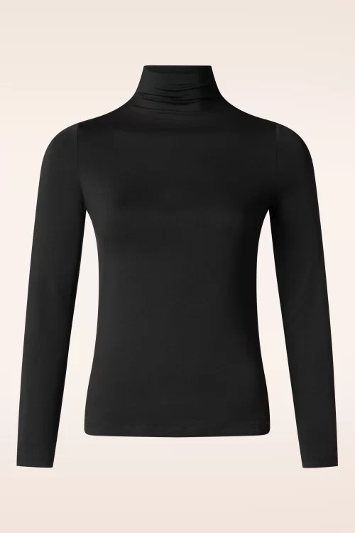 Surkana Pelle Perkins bamboe top in zwart