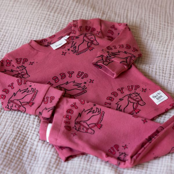 Feetje Howdy Holly Pyjama - Maat 62 - Berry