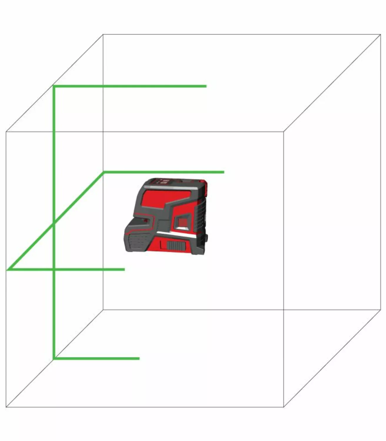 Levelfix CL202G Zelfnivellerende kruislijnlaser in tas - Groen - 40m