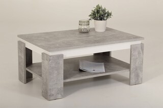 Couchtisch TIM II 90 x 60 cm Betonoptik /weiß