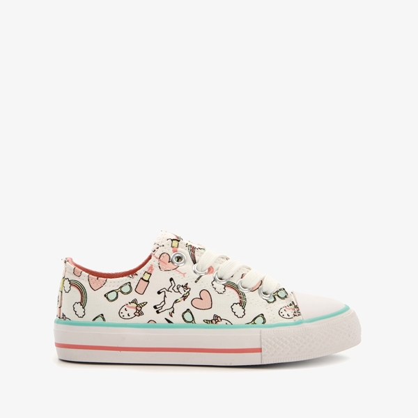 Canvas kinder sneakers met unicorn print