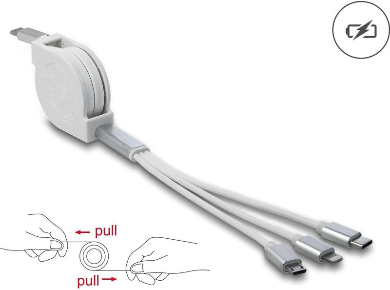 Delock - USB C - USB C/Lightning/Micro USB - 0.98 m - USB 2.0