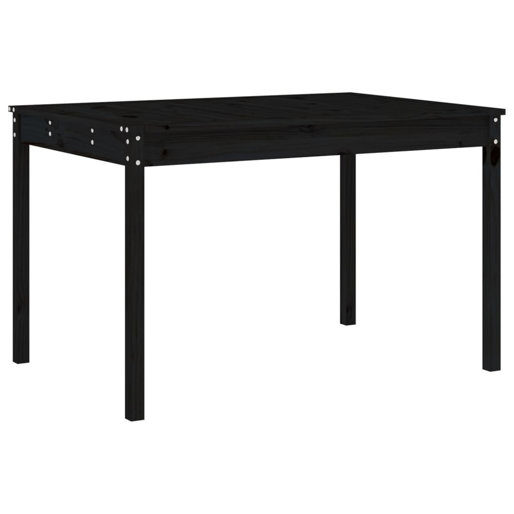 Ensemble à dîner de jardin 5 pcs noir bois massif de pin