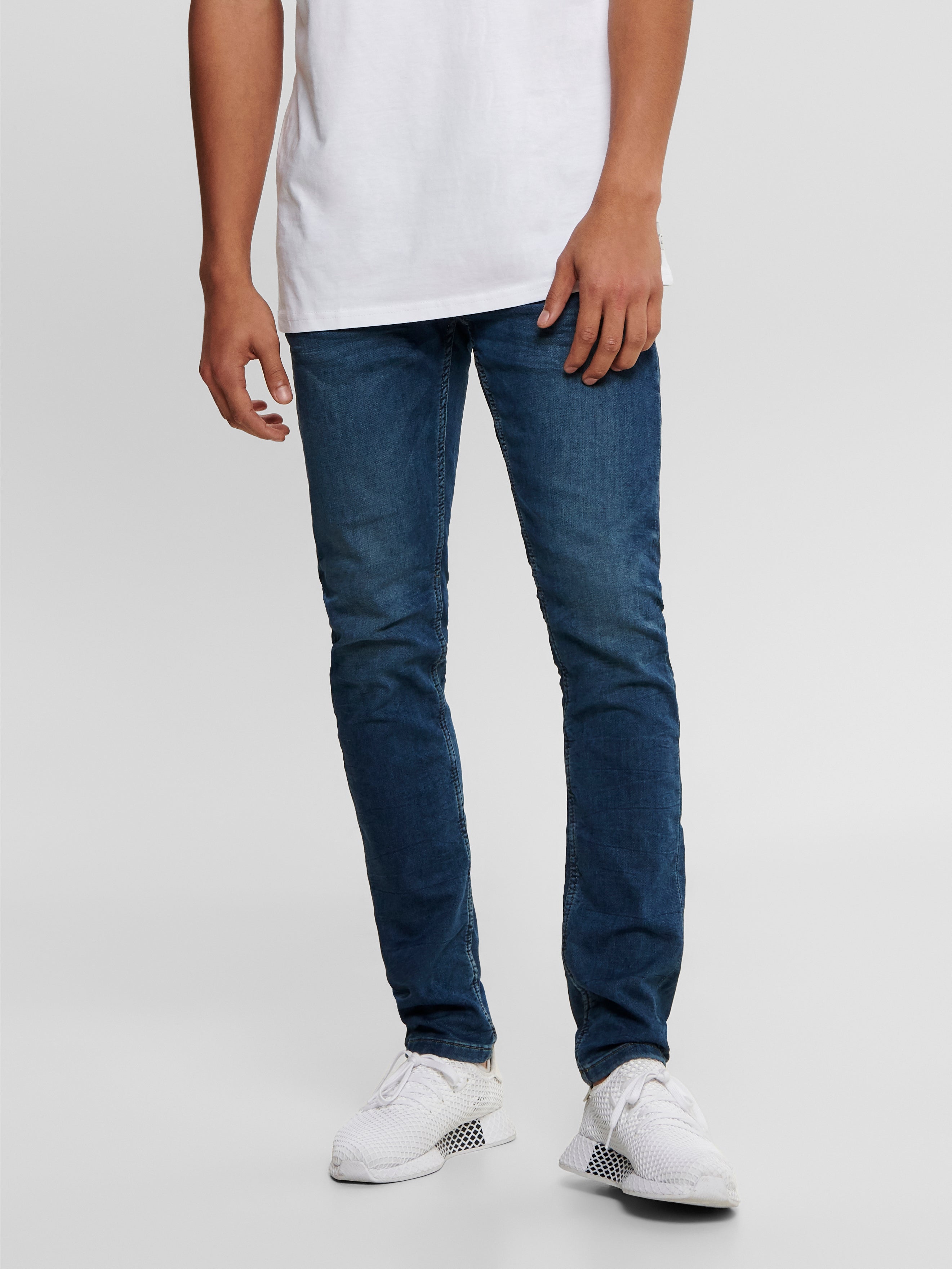 ONSLOOM Mid Rise Slim Fit Jeans Blue Denim
