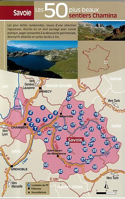 CHAMINA - LES 50 PLUS BEAUX SENTIERS SAVOIE