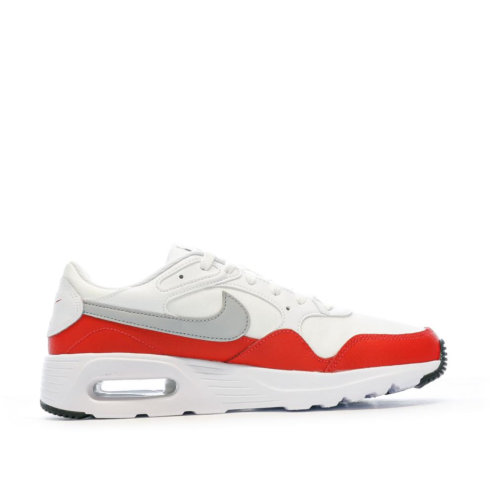 Nike Baskets Blanches/Rouge Homme Nike Air Max