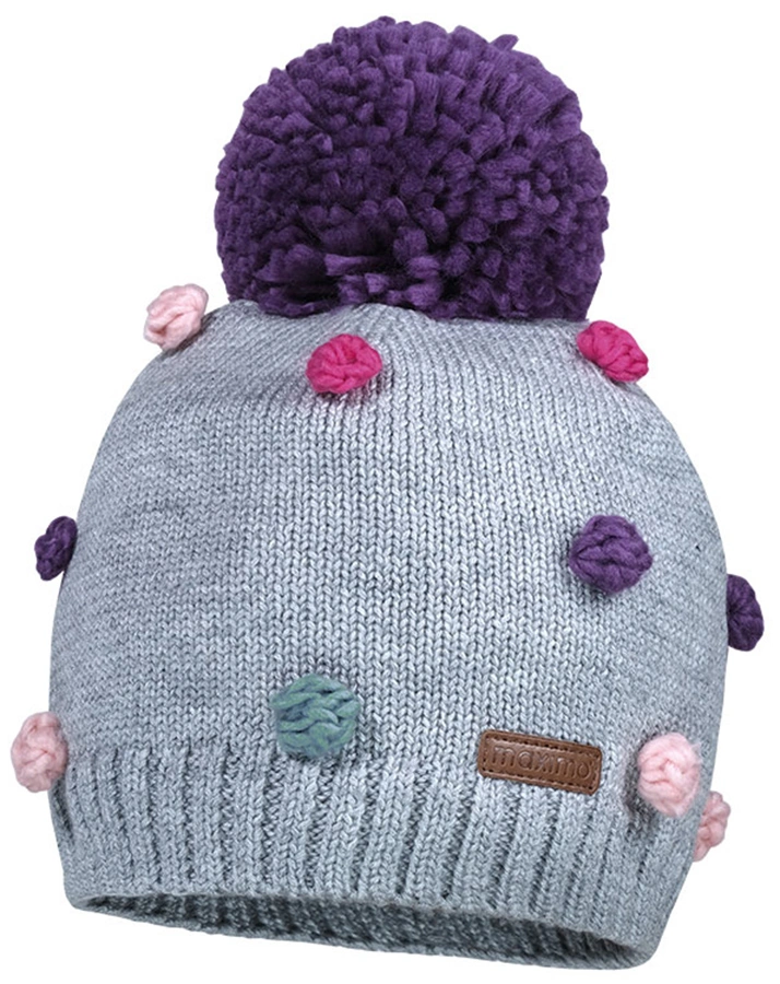 Winter-Mütze MINI DOTS in graumeliert/multicolor