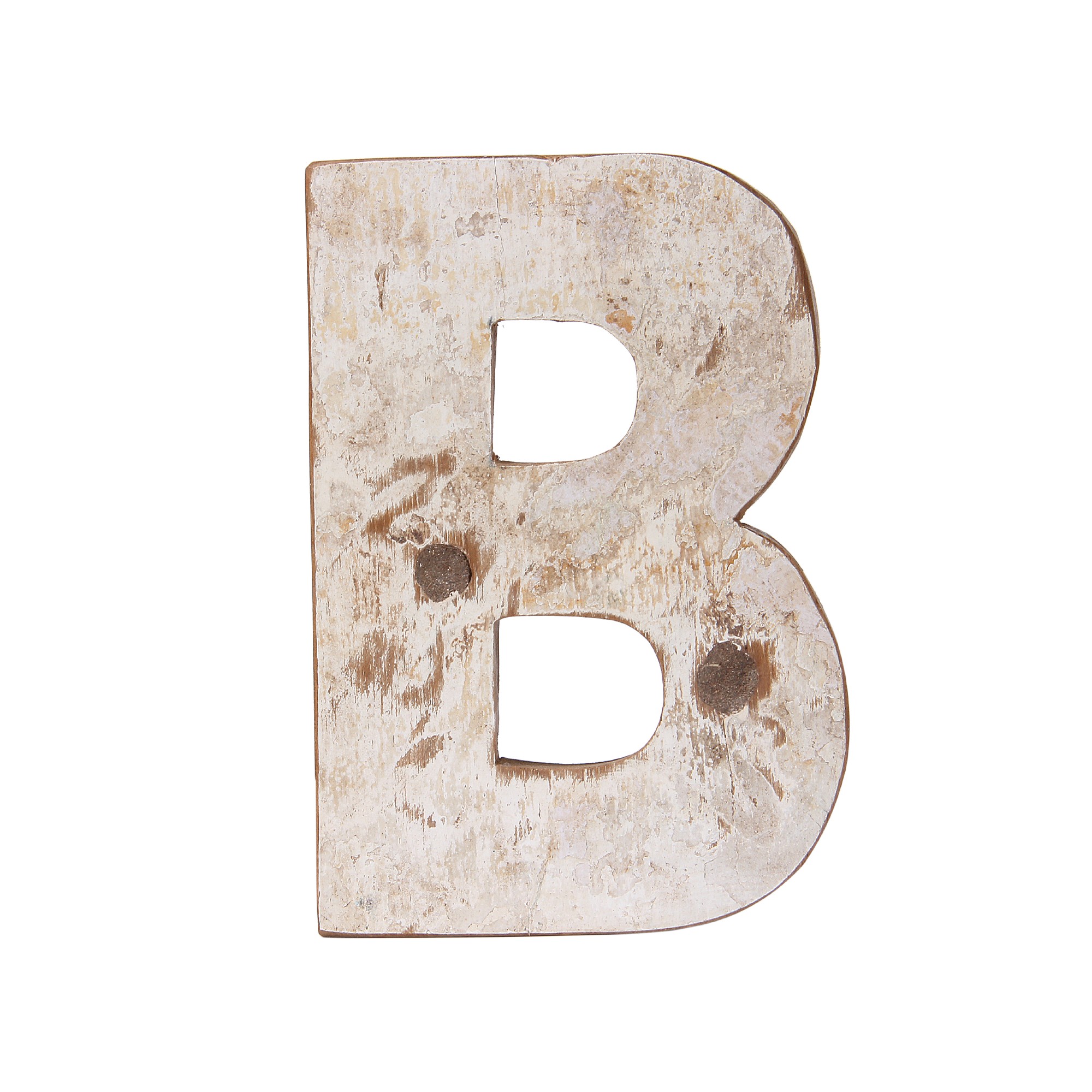 Holzbuchstabe 'B', mehrfarbig, T 2,5 cm, B 13 cm, H 19 cm von fischer's lagerhaus