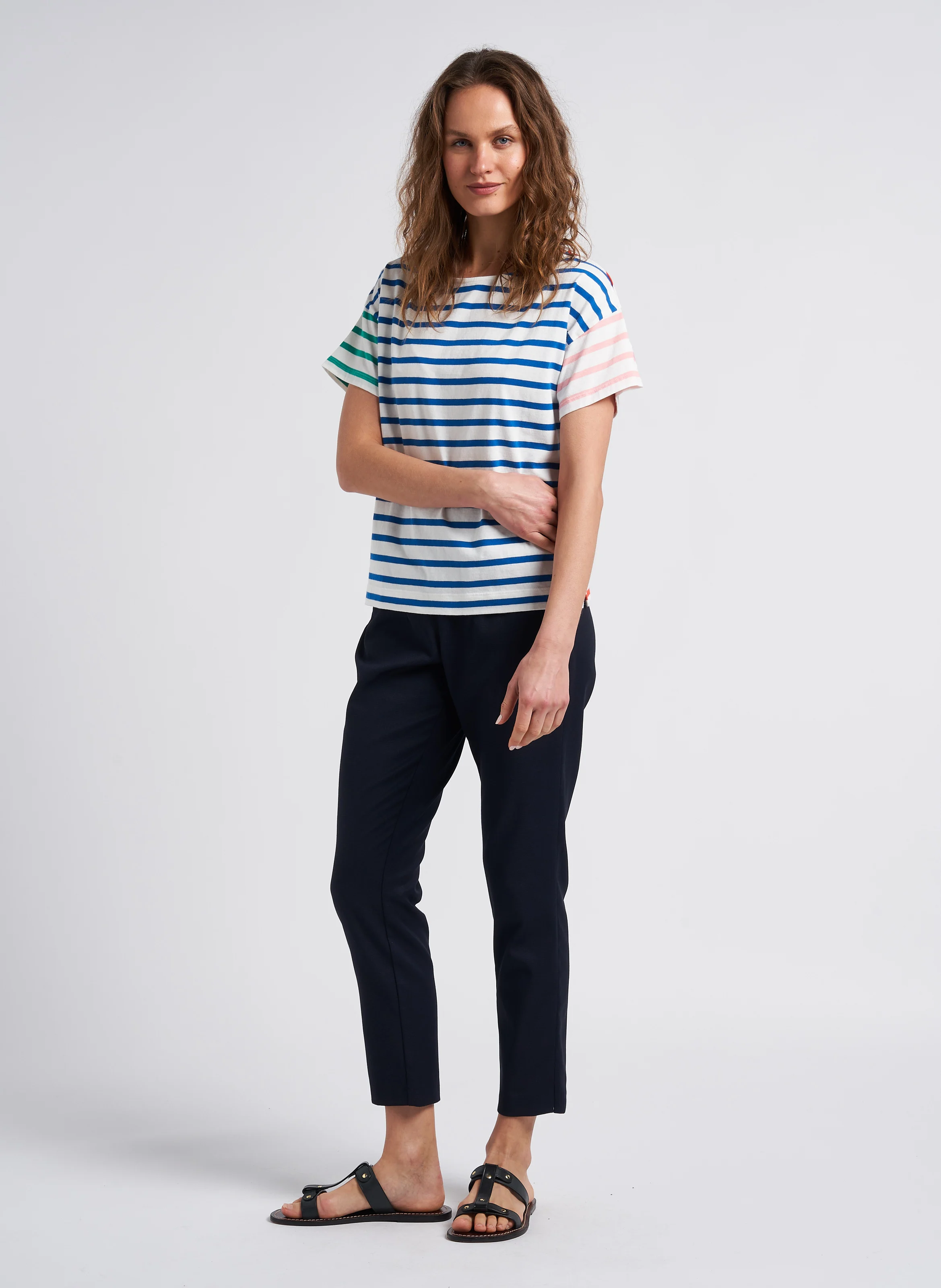 PETUNIA - Pantalon droit| Bleu