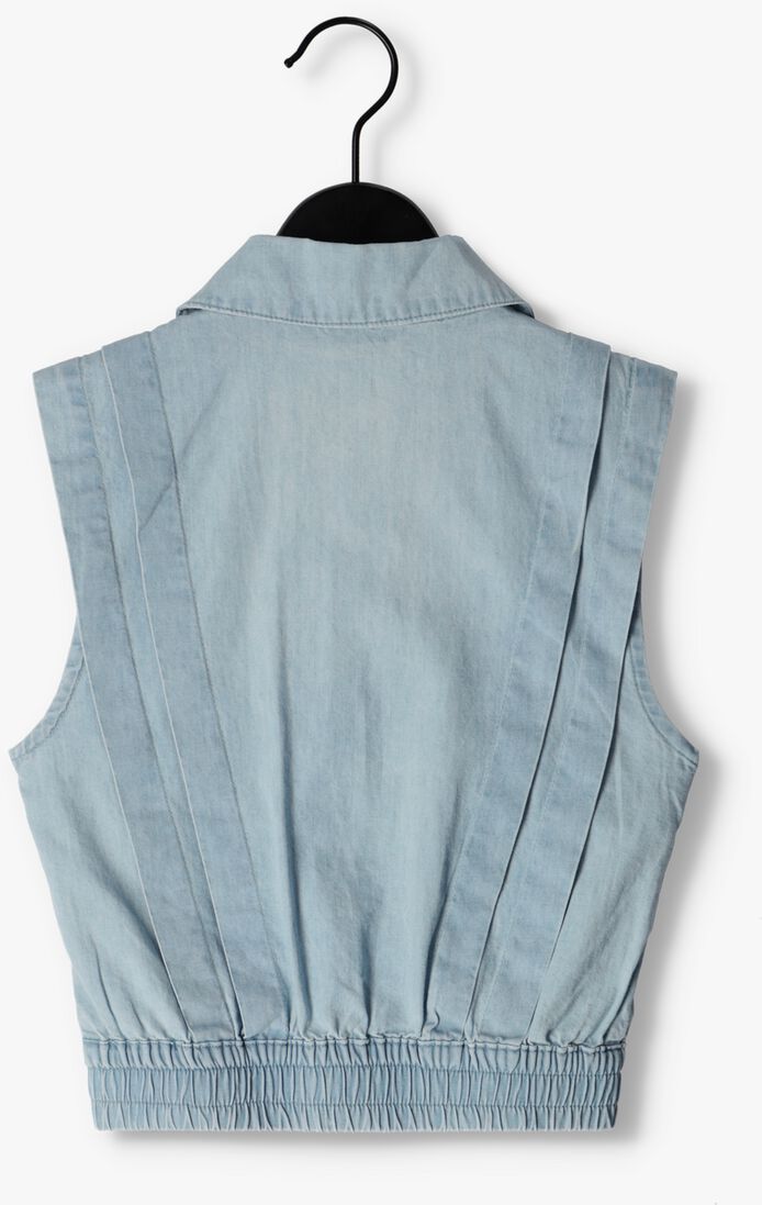 NONO blauwe nono gilet donka sleeveless denim button up vest