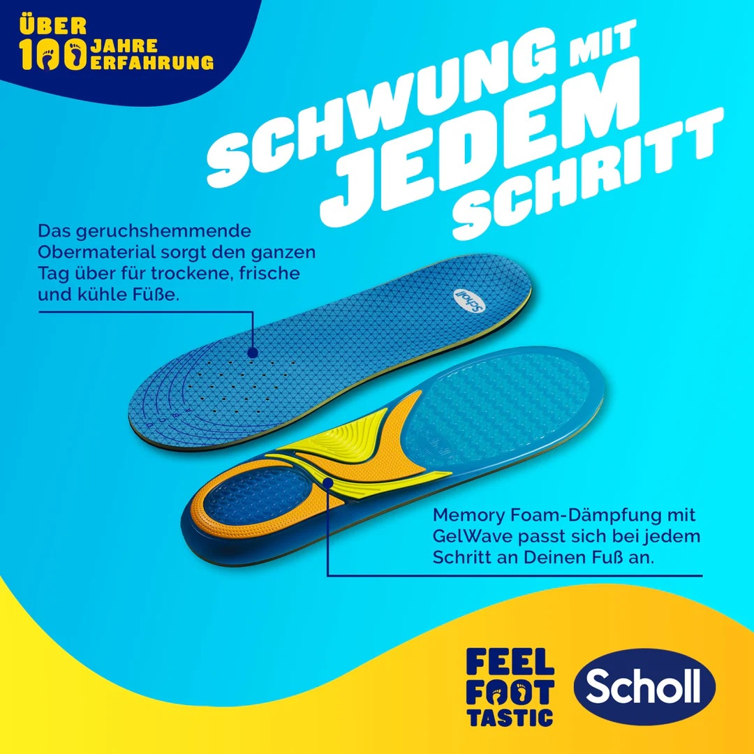 (1 Paar) Gr. S GelActiv Everyday Einlegesohlen Schuhsohlen - Bunt