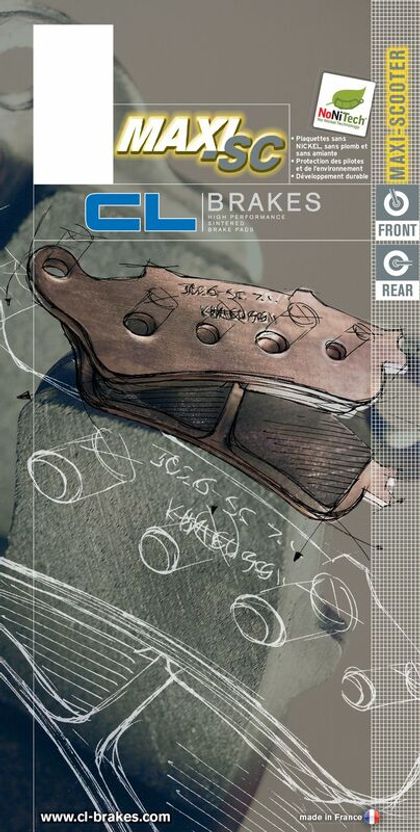 Plaquettes de freins CL Brakes Maxi Scooter métal fritté - 3019MSC