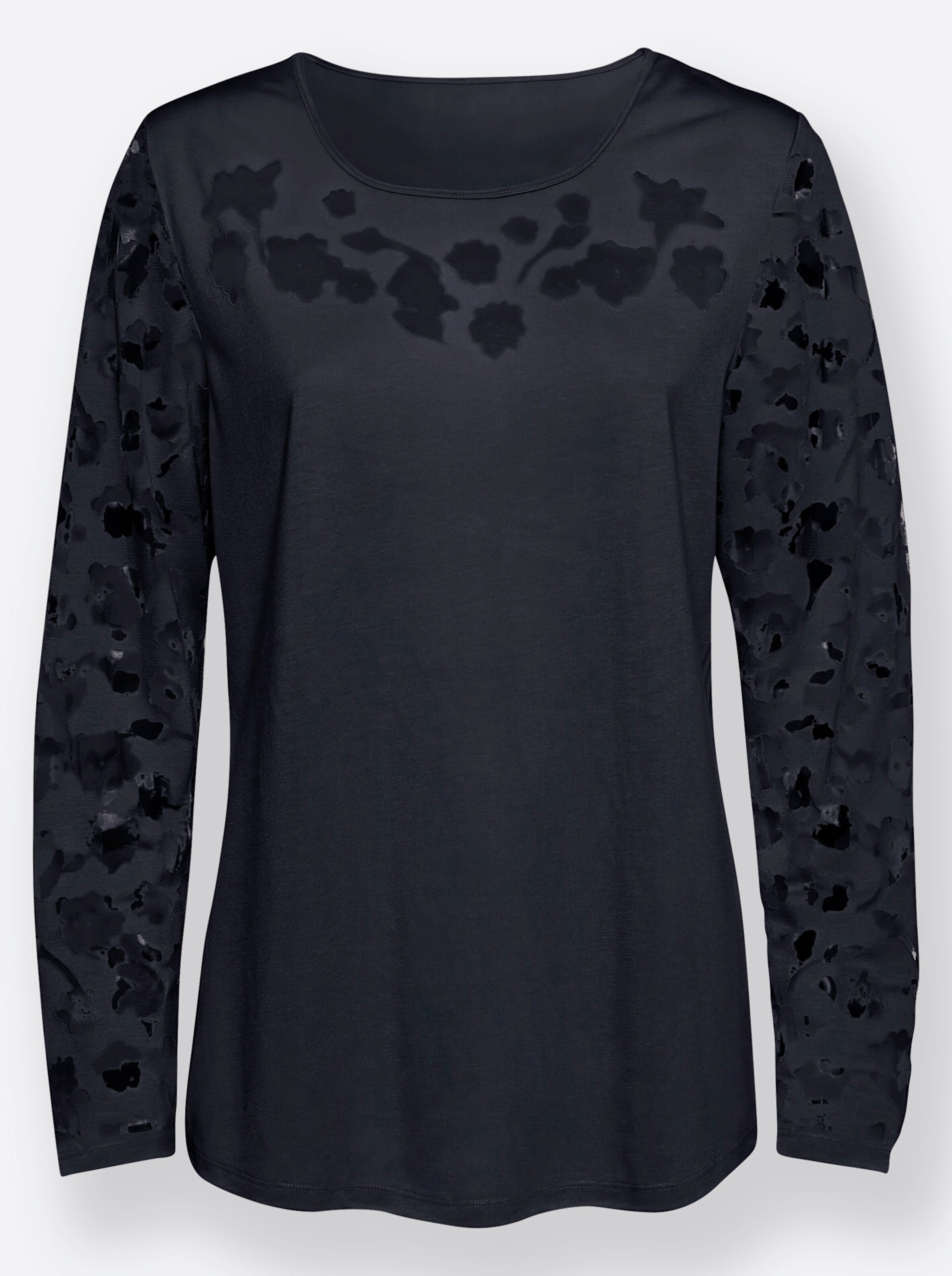Langarmshirt in marine