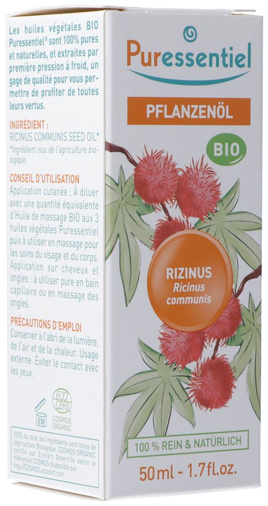 Puressentiel Pflanzenöl Rizinus Öl Bio Fl 50 ml