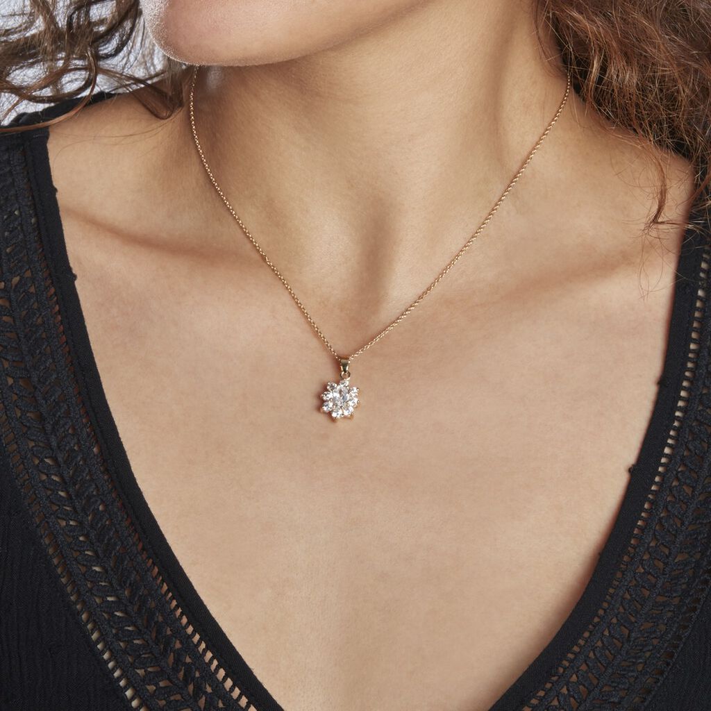 Collier Lisea Plaqué Or Oxydes De Zirconium