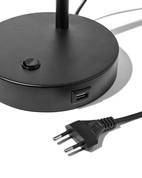 lampe de bureau avec port USB noir