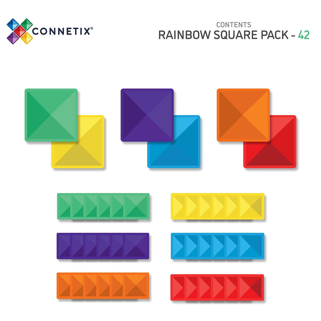 Connetix square - rainbow - 42st