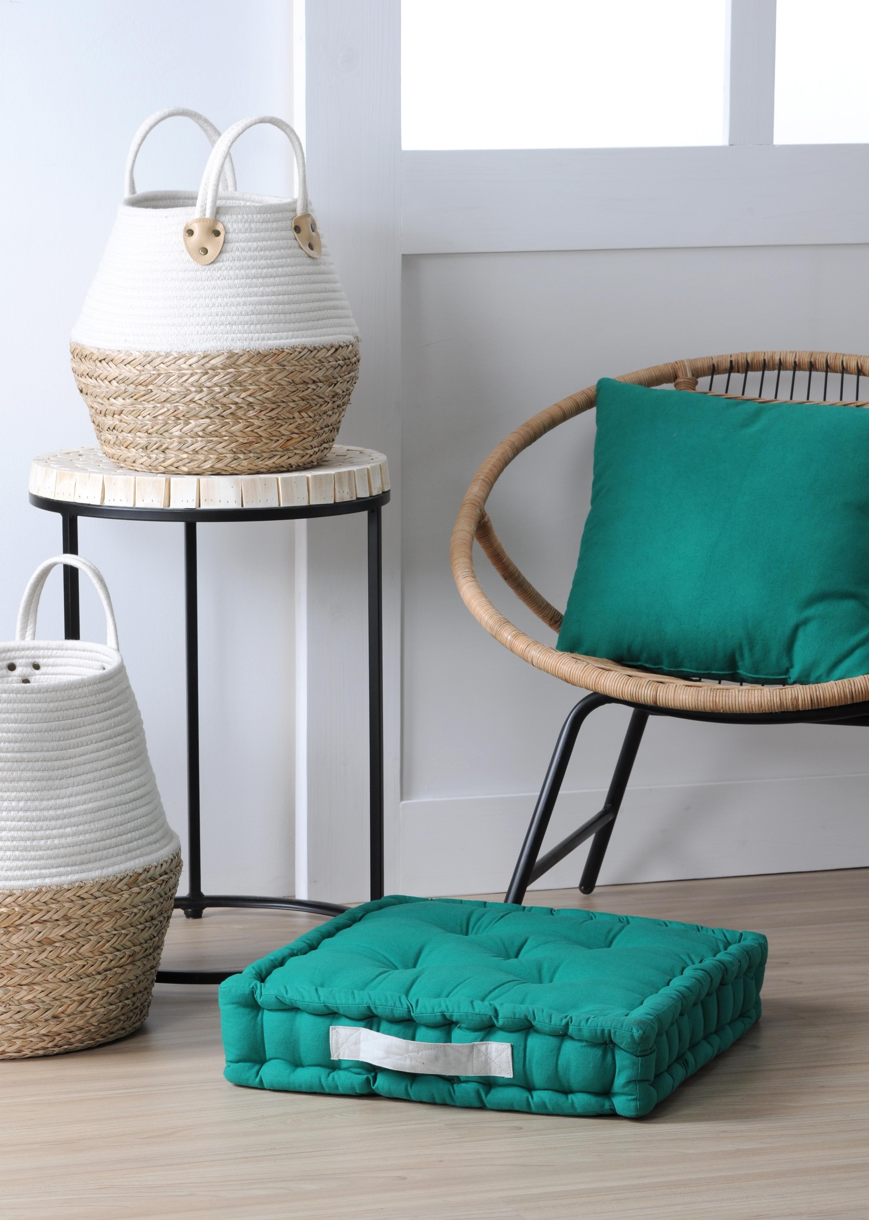 DUO COUSSIN 45X45X10 EMERAUDE PERLE