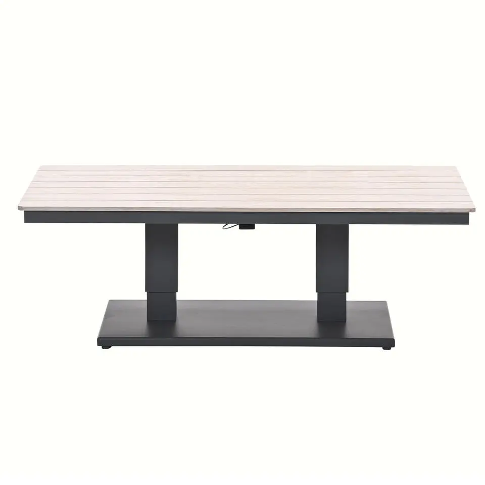 Garden Impressions Brugge verstelbare loungetafel 150x87 cm - donker grijs
