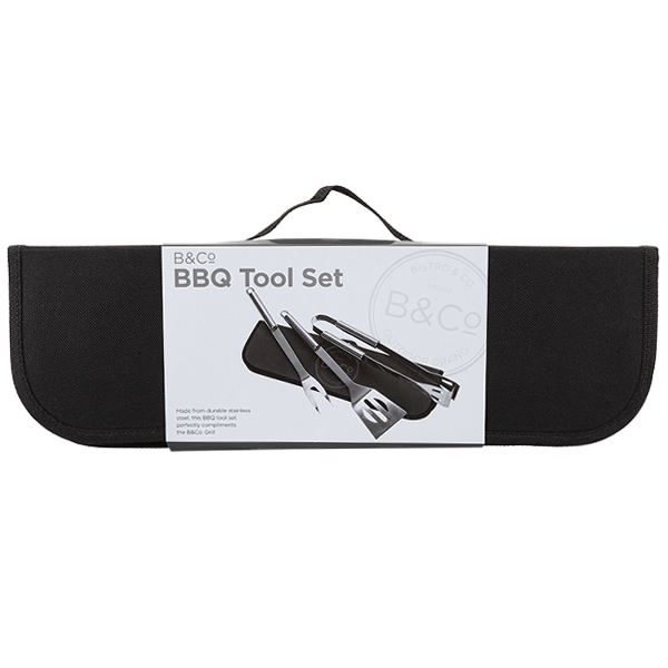BBQ Grill TOOL SET 3x mit Etui 3 PC aus Edelstahl