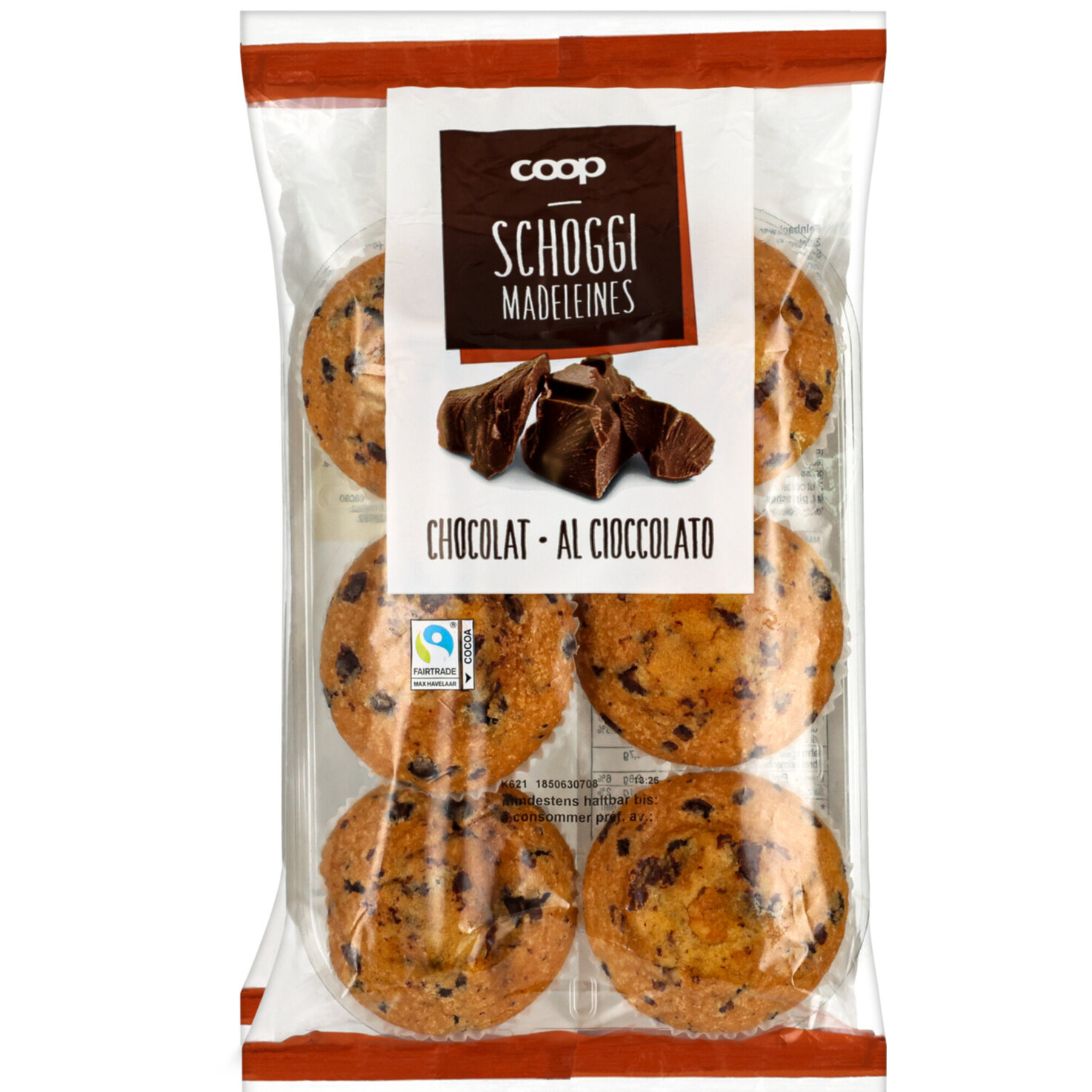 Fairtrade Madeleines Schokolade