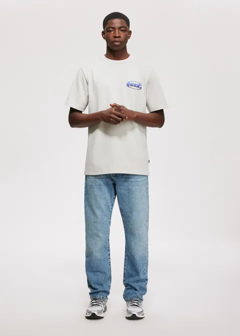 T-shirt met print aest grijs (GRS.L)