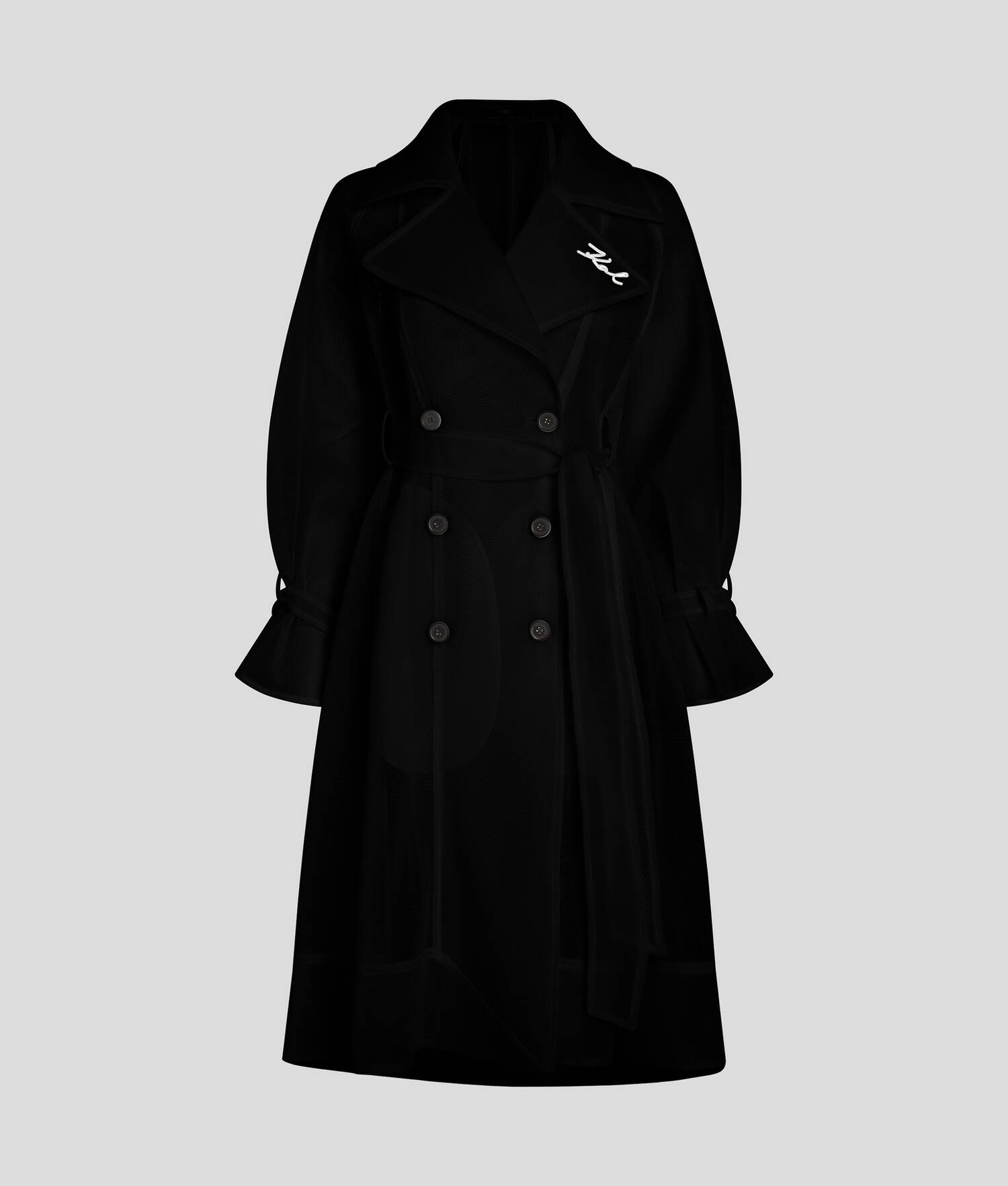 TRENCH-COAT EN TRICOT - Noir