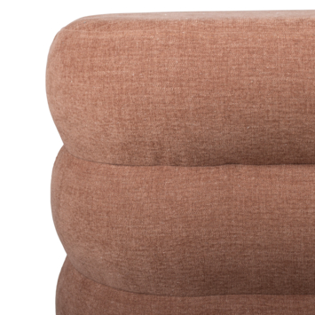 KARWEI poef Lins terracotta kort