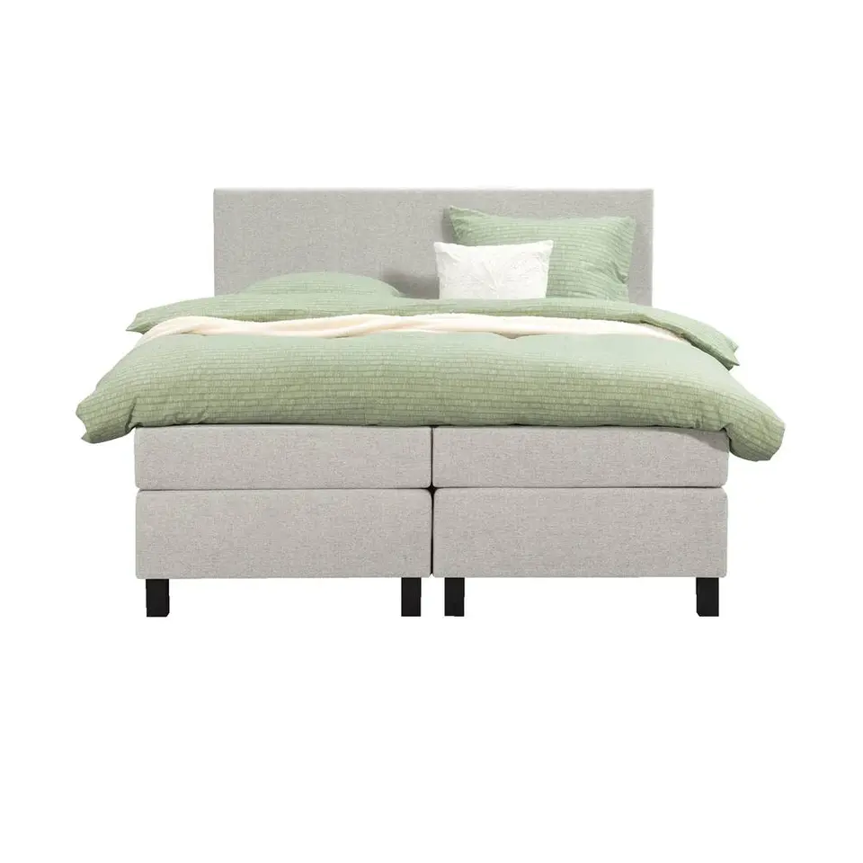 Boxspring Liv egaal - ecru - 180x200 cm - vierkante poot