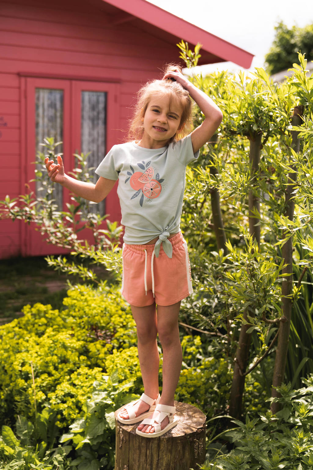 Koko Noko T-shirt met all over print groen