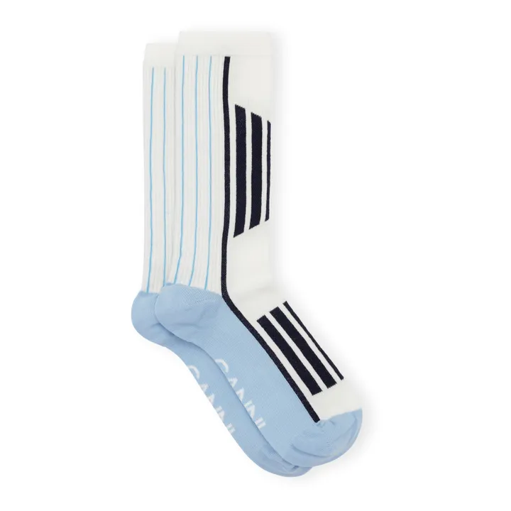 Ganni Chaussettes Sport Coton Bio | Bleu marine