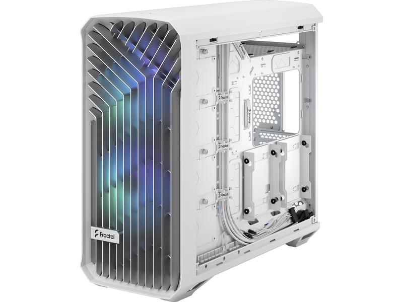 Fractal Design PC-Gehäuse Torrent RGB TG Weiss Eleganter, kompakter Big-Tower mit Sichtfenster und RGB-Beleuchtung