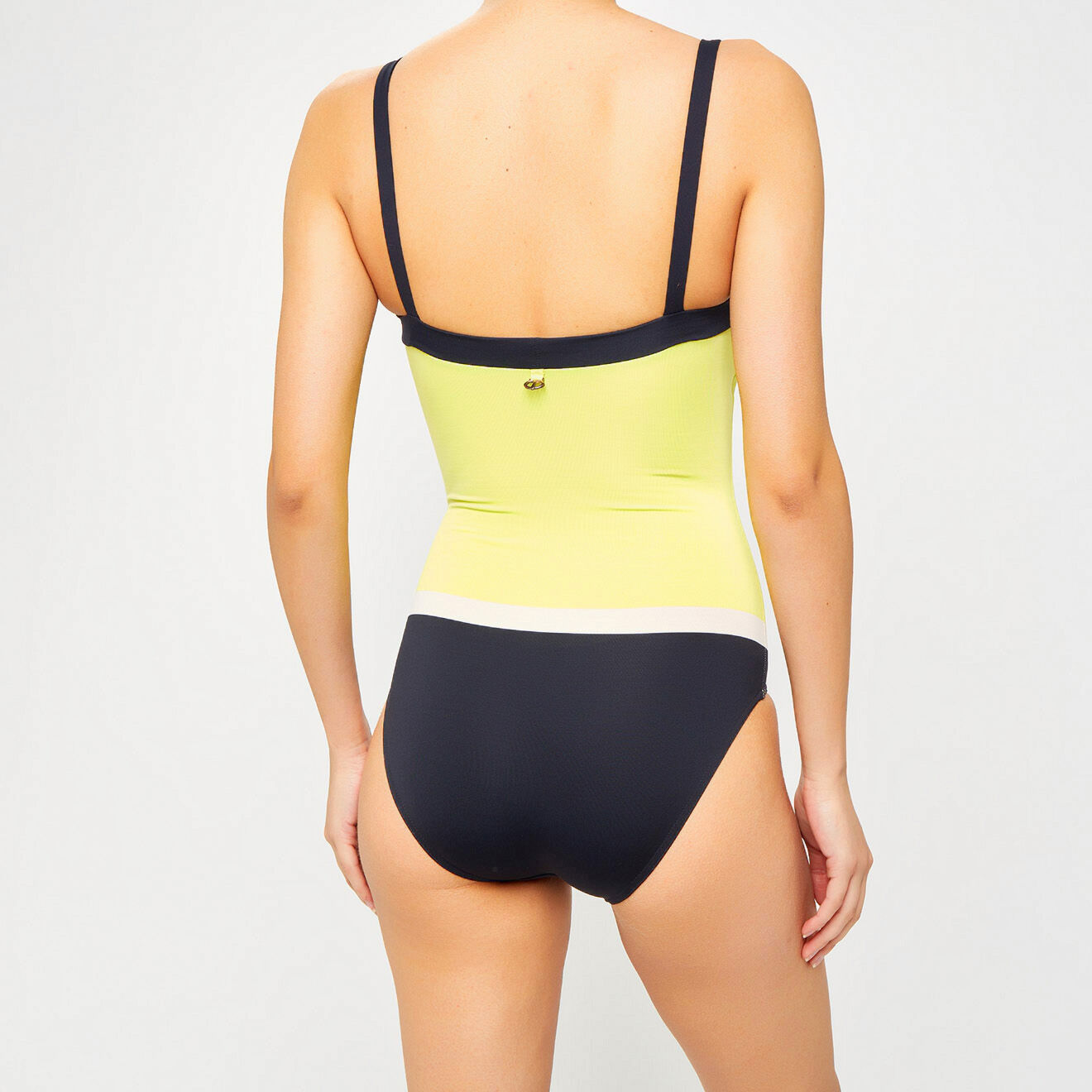 Iodus Maillot de bain 1 Pièce Orio vert anis/noir/blanc
