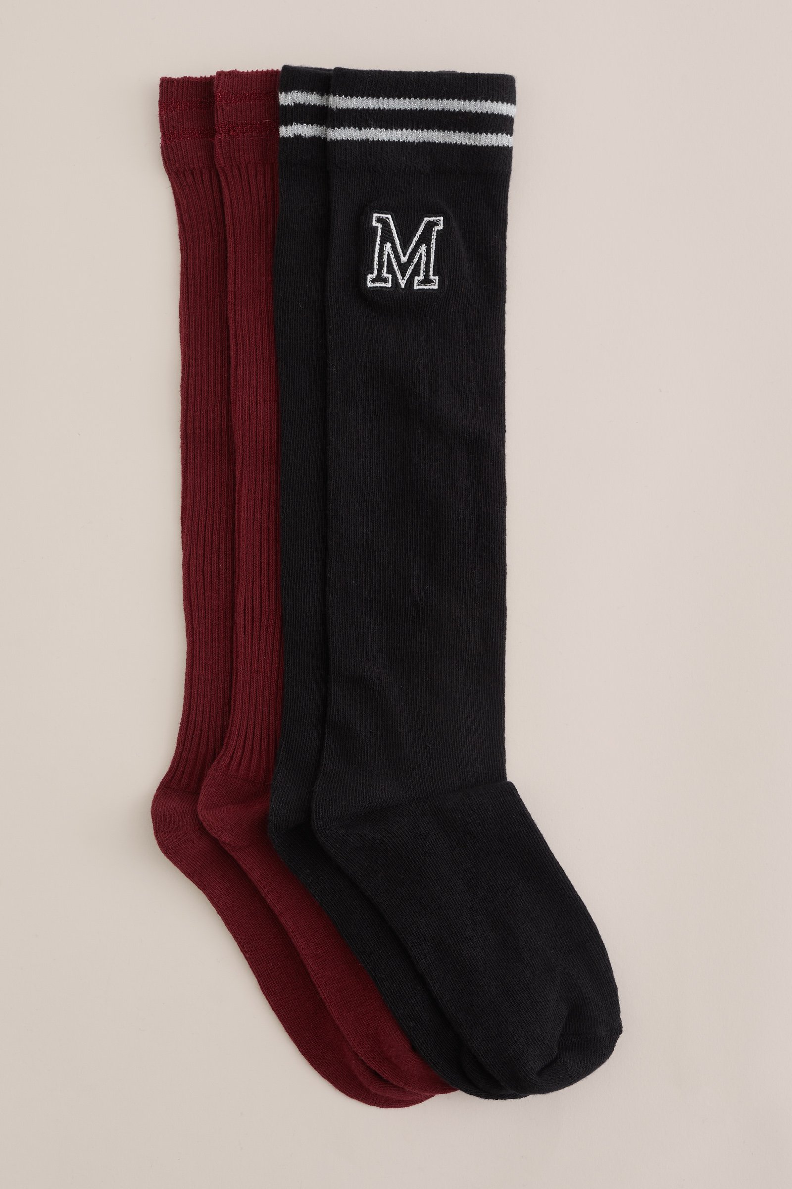 Meisjes kniekousen, 2-pack WE Fashion Zwart