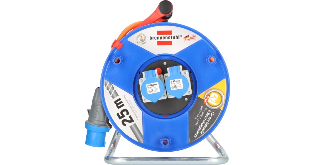 BrennenstuhlGarant CEE 2 IP44 Kabelhaspel van speciale kunststof, 25m RN-kabel  (Blauw/oranje, 25m RN-kabel)