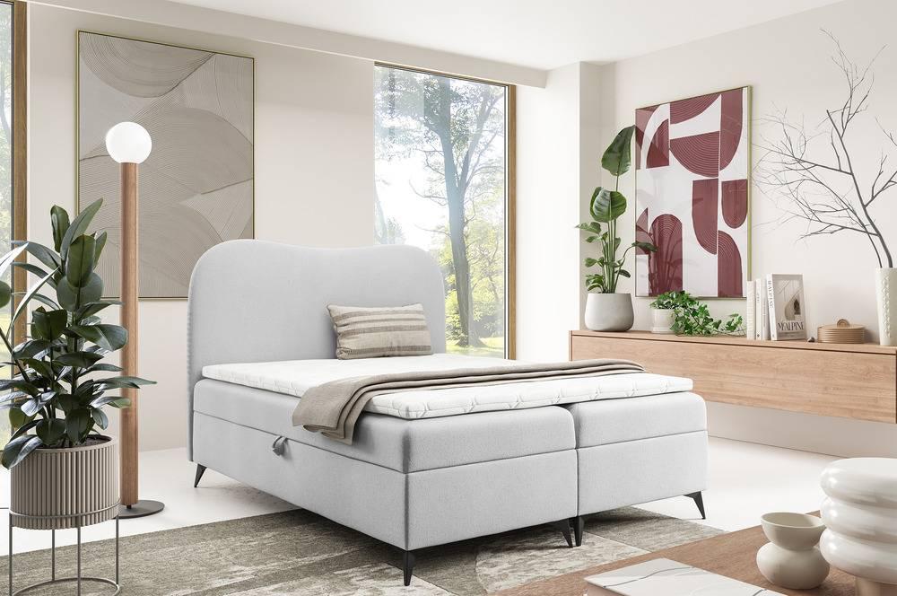 NADUVI Collection Boxspring Adler bouclé met opbergruimte 180 x 200 cm