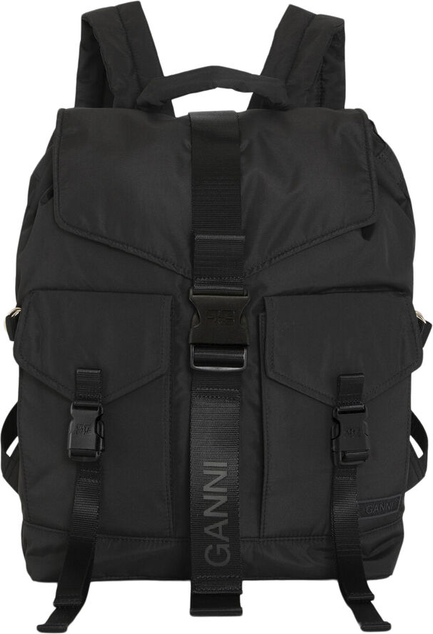 Ganni Recycled Tech Backpack Black