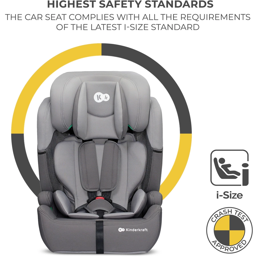 Kinderkraft Autokindersitz Comfort Up i-Size 76 bis 150 cm grau