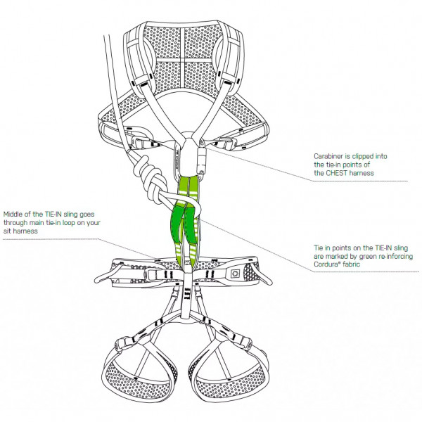Ocun - Webee Chest Lite + Tie-In Sling - Harnais torse