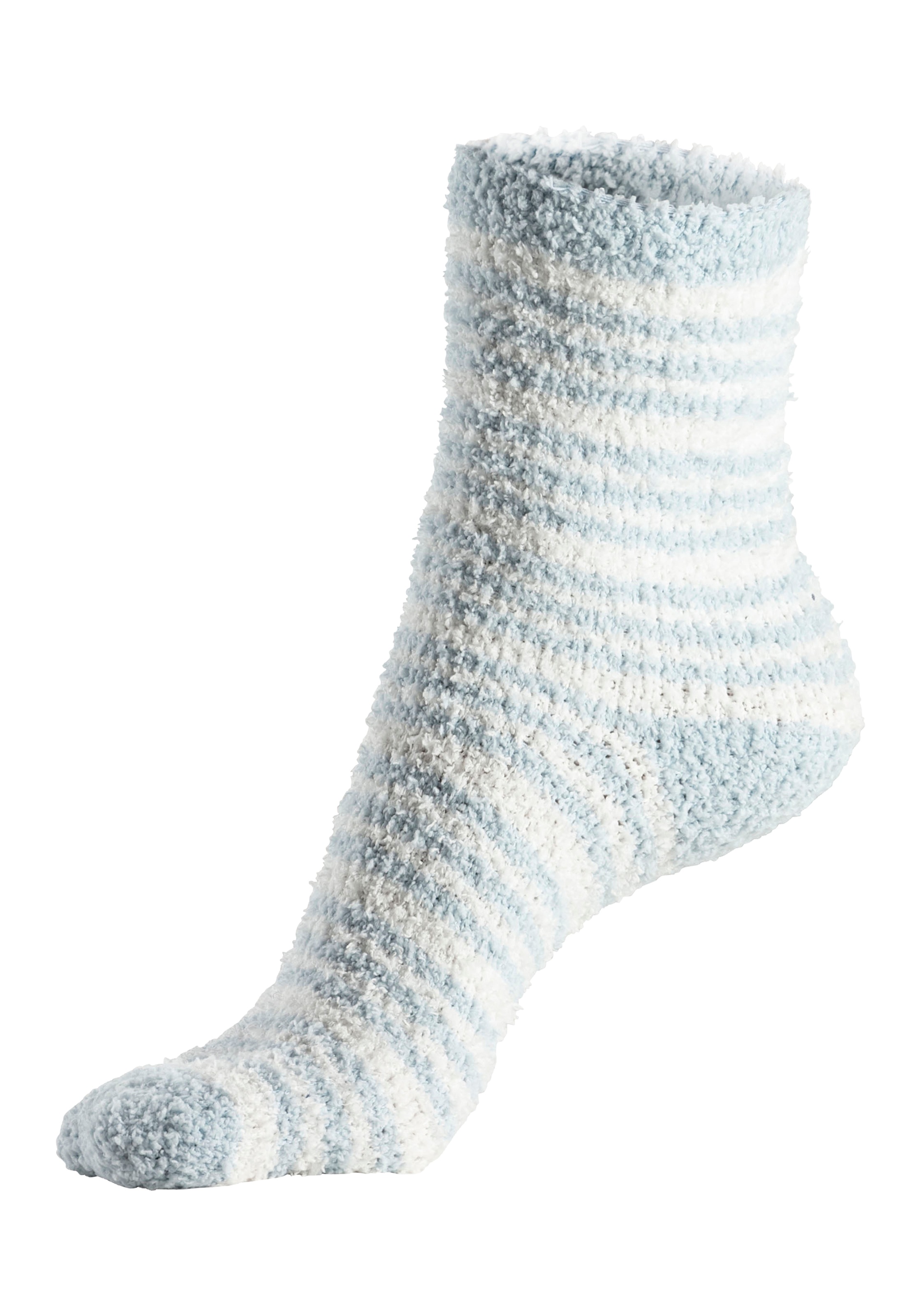 LASCANA Kuschelsocken Packung, 4 Stk. tlg. aus weicher und warmer Flausch-Qualität